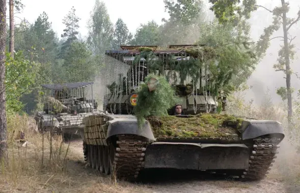 Бронетэхніка на ўзмацненні аховы мяжы, восень 2024-га
