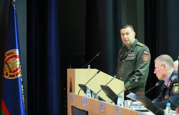 Мікалай Карпянкоў на калегіі МУС
