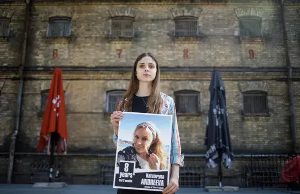 Акцыя салідарнасці з палітзняволенымі журналістамі ў Вільні
