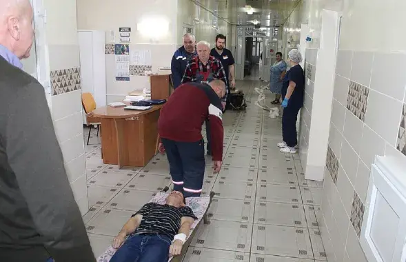 Во время учений
