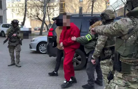 Арестованный за поджог супермаркета белорус Степан К.
