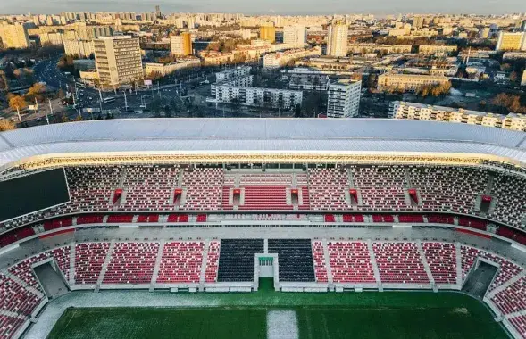 Вид на Национальный стадион в Минске
