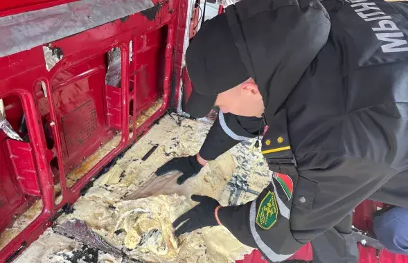 Взрывчатка, обнаруженная белорусской таможней
