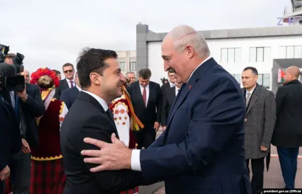 Сустрэча Уладзіміра Зяленскага і Аляксандра Лукашэнкі ў Жытоміры, восень 2019 года
