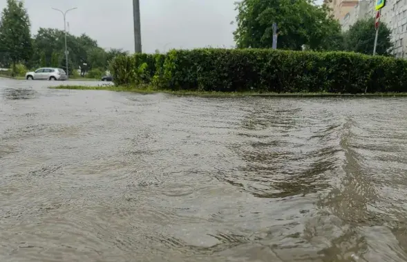 Солигорск затопило
