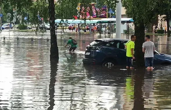 Минск затопило