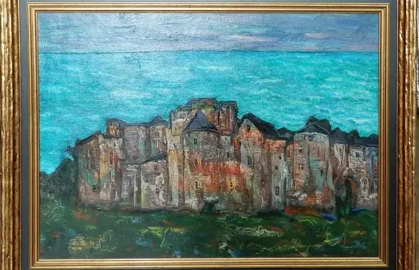 Файбиш-Шрага Царфин "Красный замок". Картина из коллекции Виктора Бабарико
