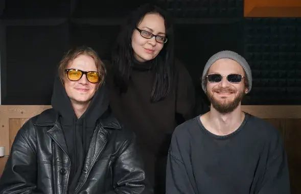 Антон Шнип,&nbsp;Марина Савицкая и Стас Мурашко
