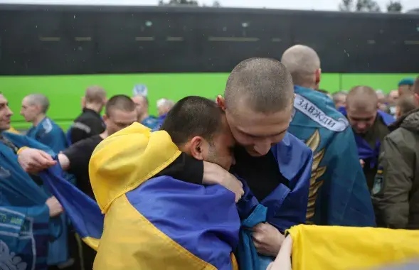 Пленные украинцы после возвращения на родину
