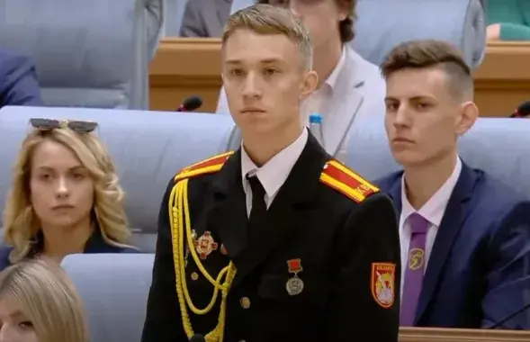 Захар Овчинников на открытом уроке в 2022 году
