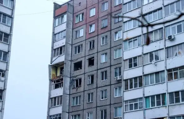 Дом в Гомеле, где произошел взрыв газа
