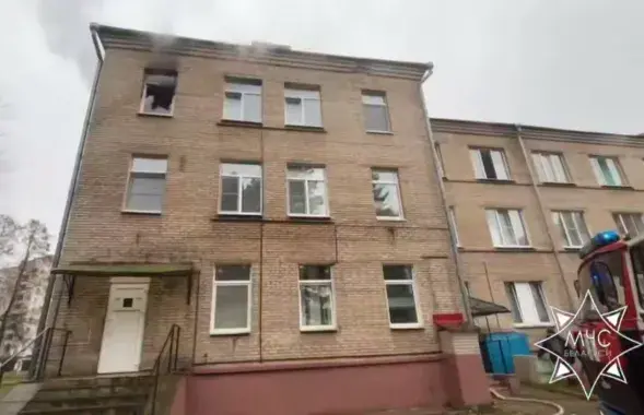 Пожар в Новополоцкой больнице
