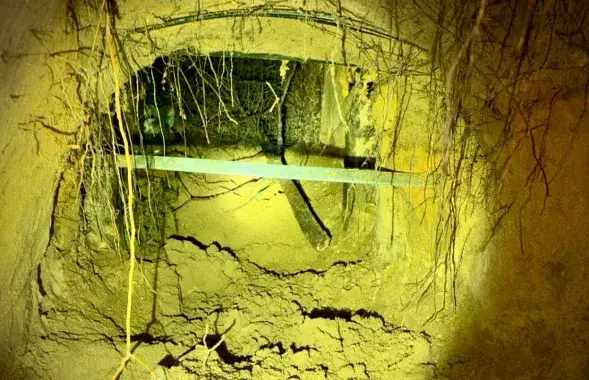 Тоннель из Беларуси, замеченный польскими пограничниками
