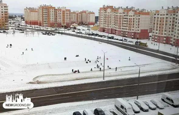 Снежная горка в Гродно
