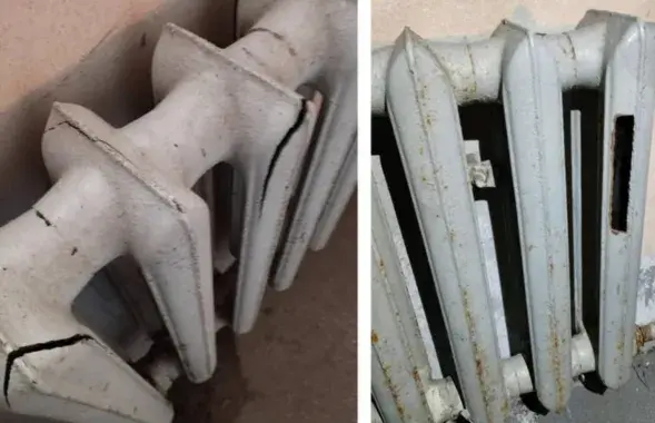 У доме ў Сухараве лопнулі батарэі ў пад'ездзе
