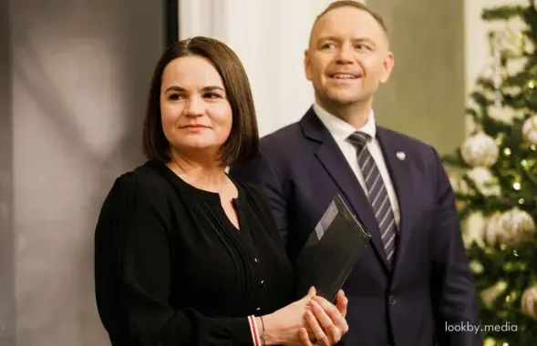 Святлана Ціханоўская і Караль Наўроцкі
