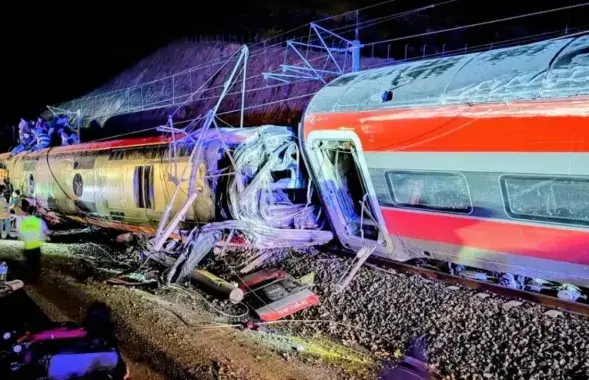 Чыгуначная аварыя ў Іспаніі
