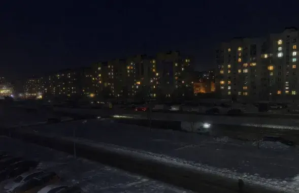 Минск во время февральской "борьбы с фонарями"
