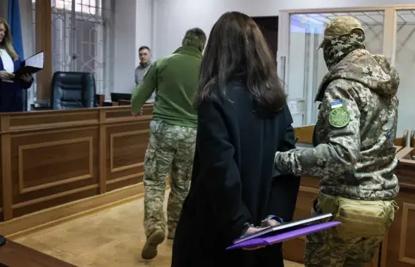 Іна Кардаш на пасяджэнні Шаўчэнскаўскага райсуда Кіева
