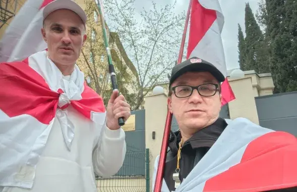 Пікет каля амбасады Беларусі ў Грузіі 25 сакавіка 2026 года
