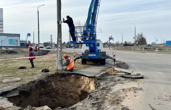 Камунальная аварыя ў Рэчыцы
