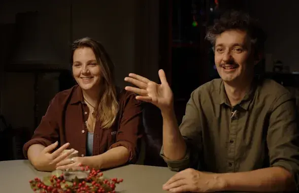 Алена Зуй-Вайцяхоўская і Міхась Зуй
