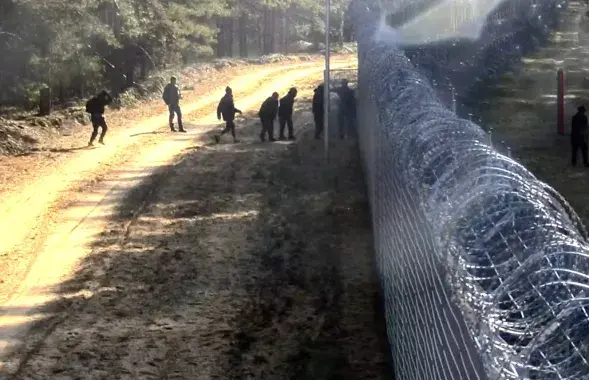 На беларуска-літоўскай мяжы
