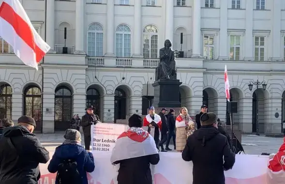 Акцыя беларусаў у Варшаве
