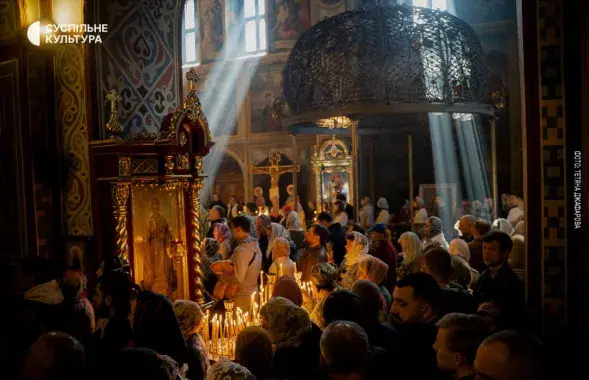 Вербная нядзеля ў храме Кіева
