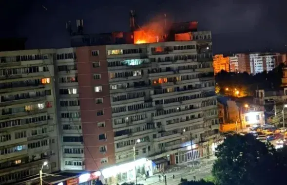 Дом у Галацы, у які пацэліў дрон
