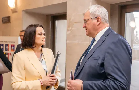 Святлана Ціханоўская і Андрэй Сібіга
