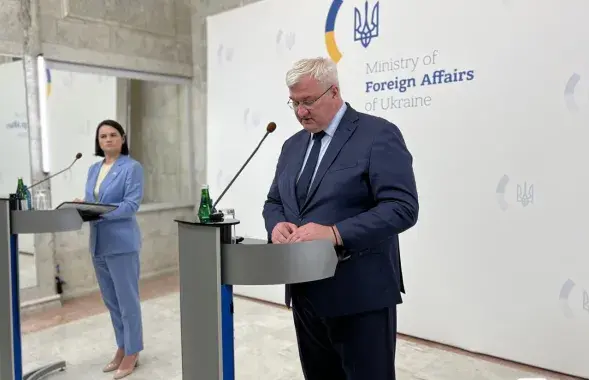 Светлана Тихановская и глава МИД Украины Андрей Сибига
