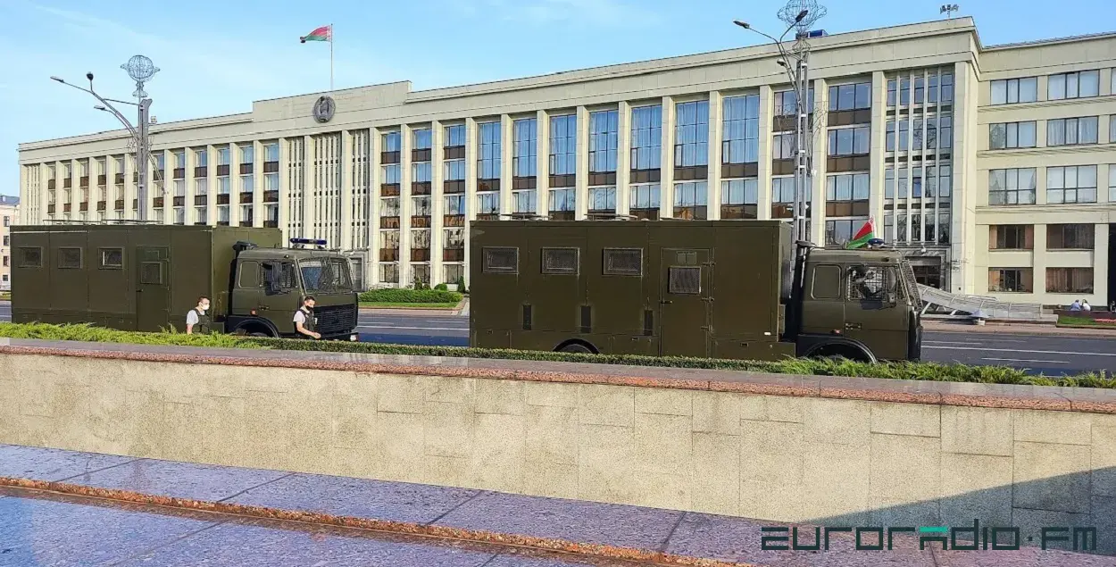 Автозаки в центре Минска, сентябрь 2020-го / Из архива Еврорадио