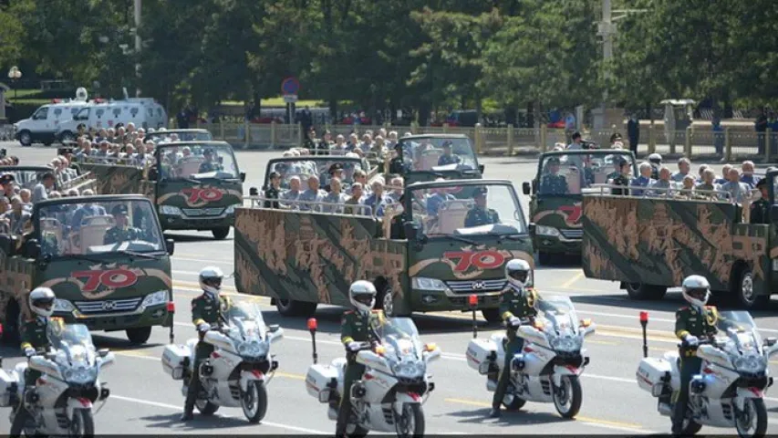 Аляксандр і Мікалай Лукашэнкі прысутнічалі на ваенным парадзе ў Пекіне (фота)