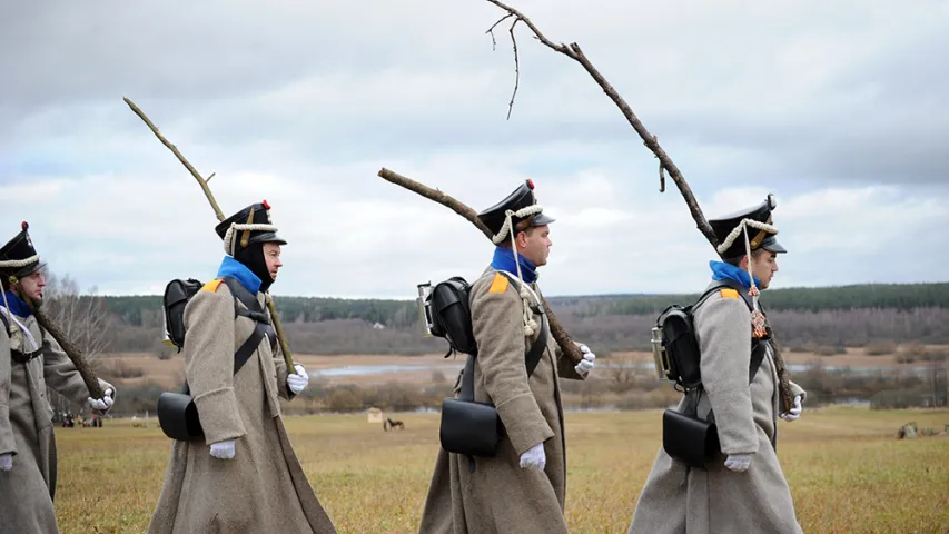 Пад Барысавам рэканструявалі бітву 1812 года (фота)