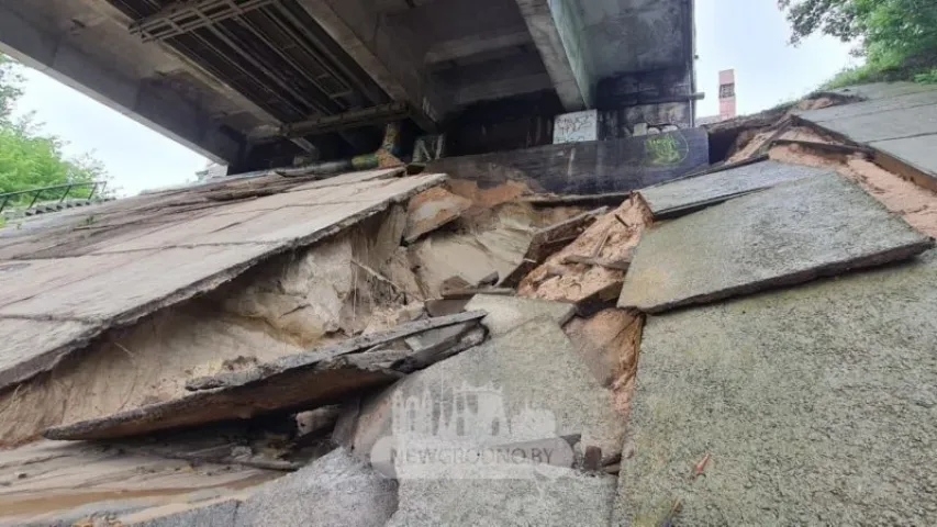 В Гродно второй раз обрушился мост, который собирался открыть Лукашенко