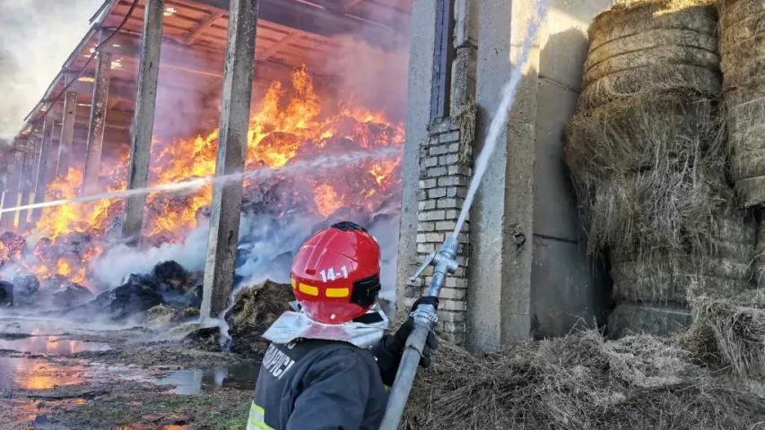 Пажар на льнозаводзе ў Віцебскай вобласці
