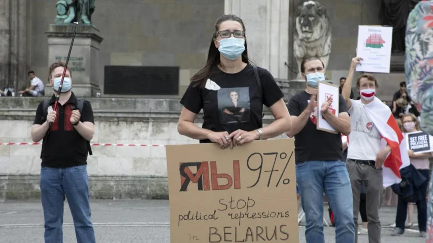 В Мюнхене — митинг против политических репрессий и в поддержку Беларуси