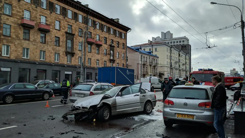 Пасля жорсткай аварыі на Маскоўскай у Мінску распачалі крымінальную справу
