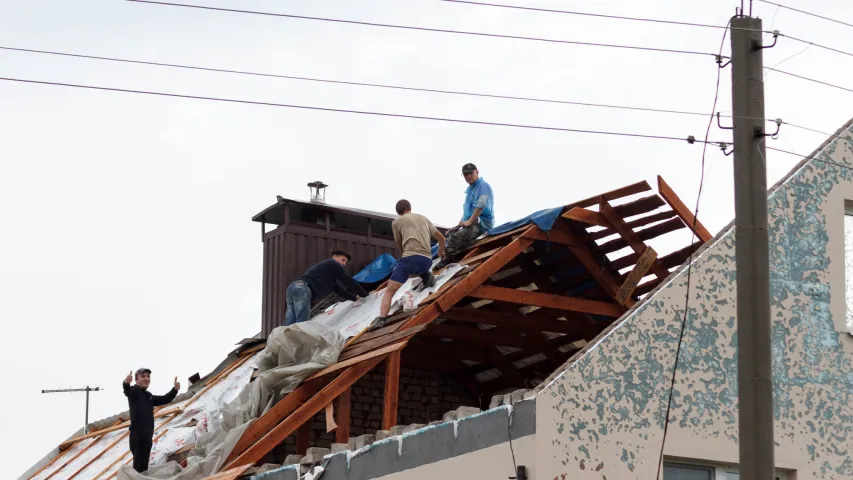  Фотафакт: Па Дзяржынску прайшлася навальніца з ураганам