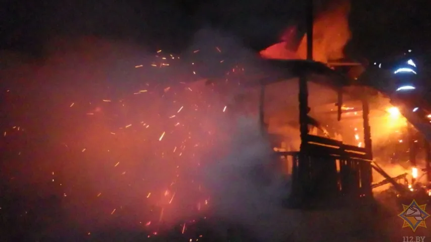 На пажары ў Расонскім раёне загінуў мужчына