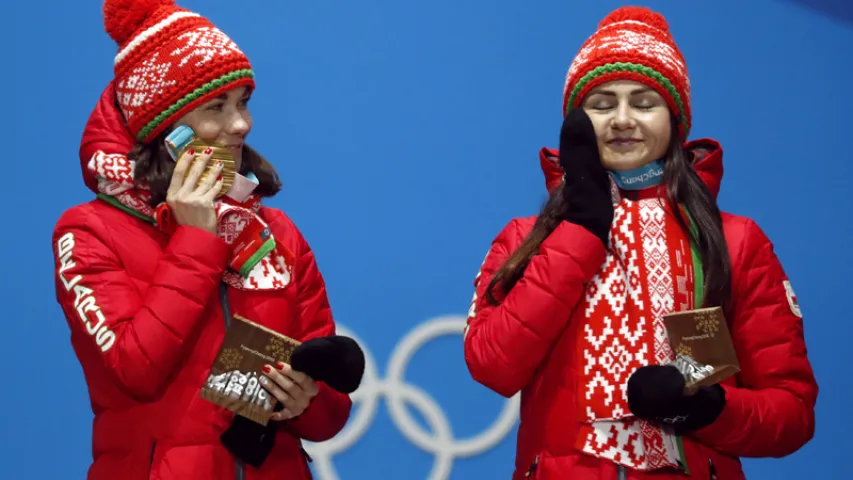 Беларускія біятланісткі атрымалі залатыя медалі Алімпіяды-2018
