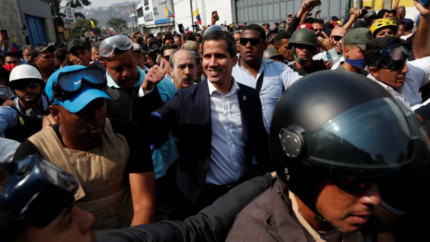 Лідар апазіцыі Венесуэлы зняў відэа на вайсковай базе і заклікаў змяніць уладу