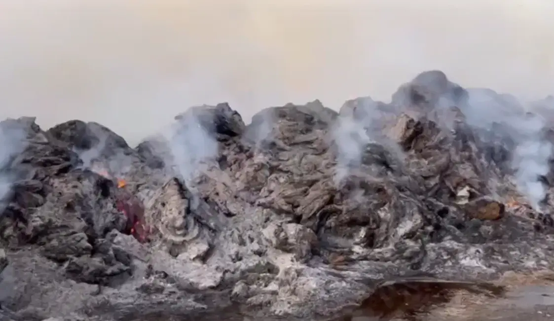 На льнопредприятии в Кормянском районе сгорели 20 тонн отходов льнотресты