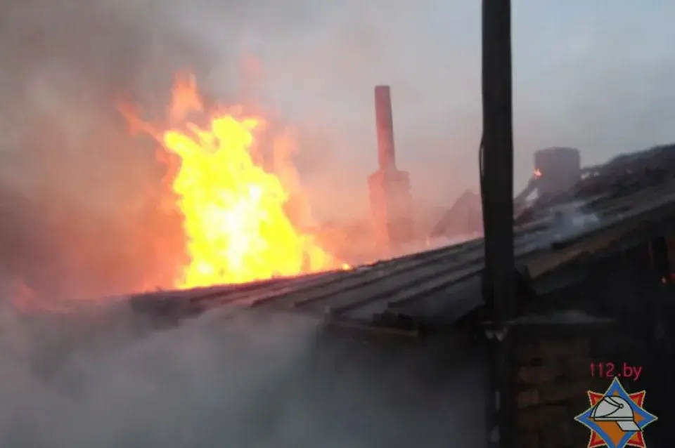 Пажар на сушылцы піламатэрыялаў адбыўся ў Быхаве